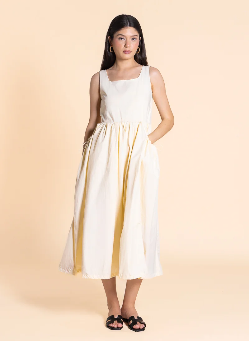 شايبس Sleeveless Cotton Midi Dress