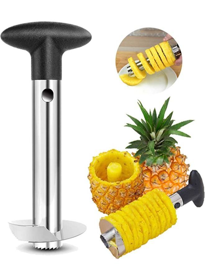 Stainless Steel Pineapple Core Remover Tool for Home & Kitchen with Sharp Blade for Diced Fruit Rings All in One Pineapple Tool Peeler - Image 1