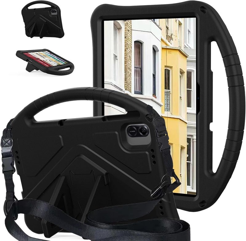 for Infinix Xpad 11 Inch X1101(2024) Case Lightweight EVA Tablet Cover with Adjustable Strap, Shockproof Handle & Kickstand Portable Protective Shell(Black) - Image 1