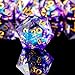 Role dice Liquid Core DND Dice Set 7pcs Sharp Edge Dice for Role Playing Dungeons and Dragons Ttrpg with Gift Box Handmade Resin DD Dice RPG Role Playing Games Dice SetPurple Flower - Image 4