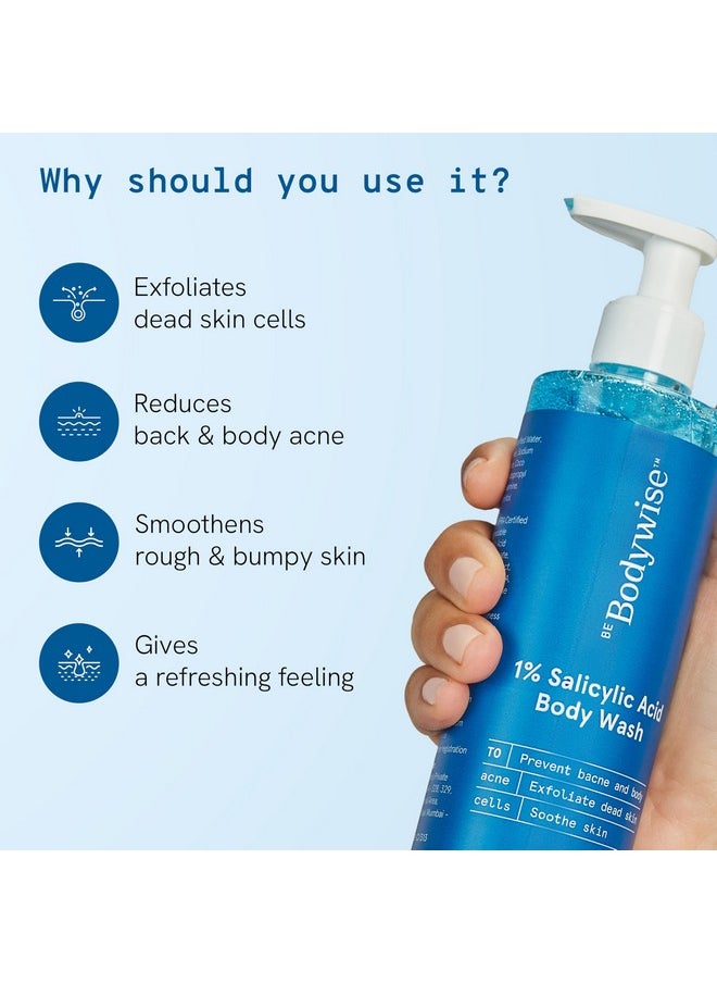 Be Bodywise 1% Salicylic Acid Body Wash 500Ml | Helps To Prevent Body Acne & Cleanse Skin | Paraben And Sls Free | Pack Of 2  - Image 2
