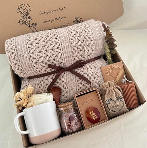CASTATEO Get Well Soon Gift Baskets for Women - Earth Tone Self Care Package - After Surgery, Sympathy Gifts for Loss of Loved One, Thinking of You/Mothers Day/Grief/Bereavement/Miscarriage Gifts for Women - Image 1