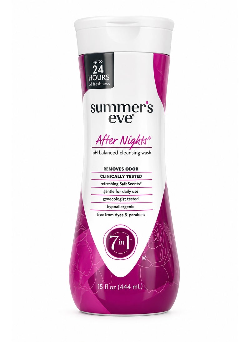 Summer's Eve After Nights pH-Balanced Cleansing Wash – Feminine Intimate Wash for 24 Hour Freshness & Daily Protection – 444ml - Image 1