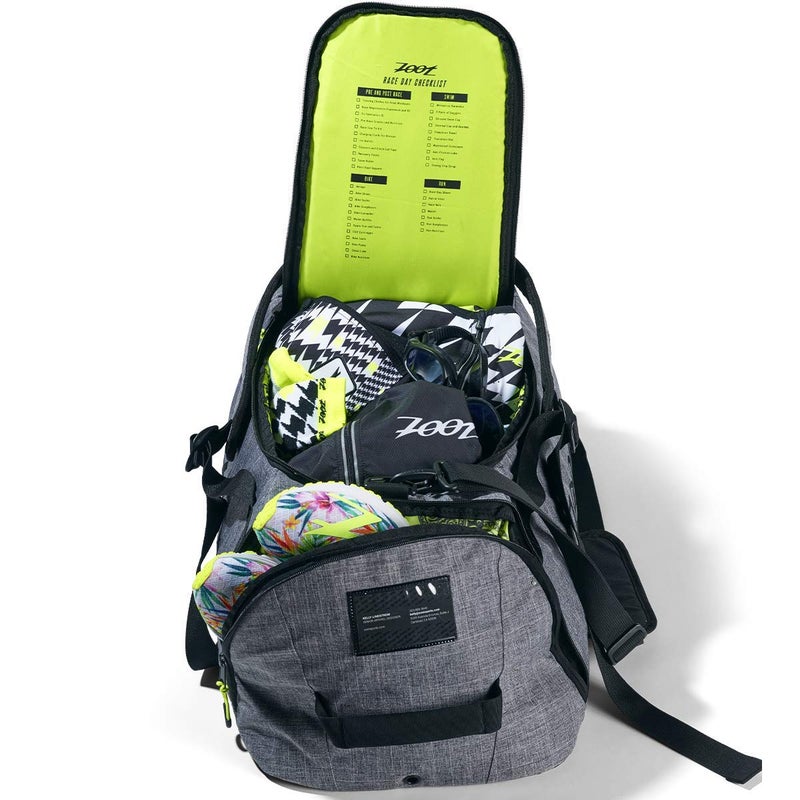 Zoot Ultra Tri Duffel, Triathlon Transition Bag or Backpack, with Wet Storage for Men & Women, Travel, Gym, Race Day, Grey - Image 4