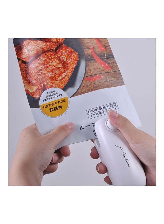 NIBEMINENT Handheld Mini Vacuum Sealing Machine White 10x5x4cm - Image 2
