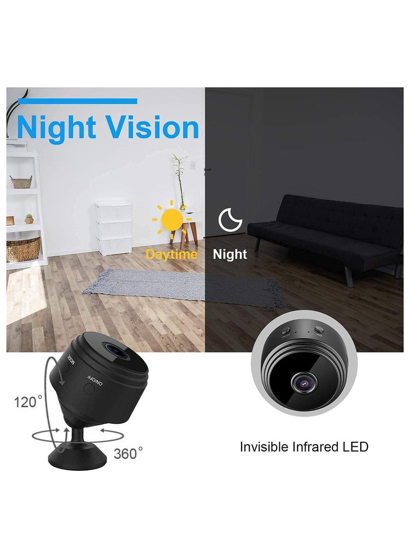 Mini WiFi Hidden Cameras,Wireless Spy Cameras with Video Live Feed, HD 1080P Home Security Cameras, Baby Nanny Cam,Tiny Smart Cameras with Night Vision and Motion Detection.