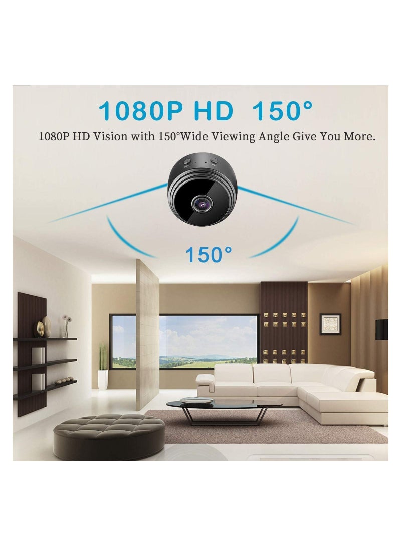 Mini WiFi Hidden Cameras,Wireless Spy Cameras with Video Live Feed, HD 1080P Home Security Cameras, Baby Nanny Cam,Tiny Smart Cameras with Night Vision and Motion Detection.