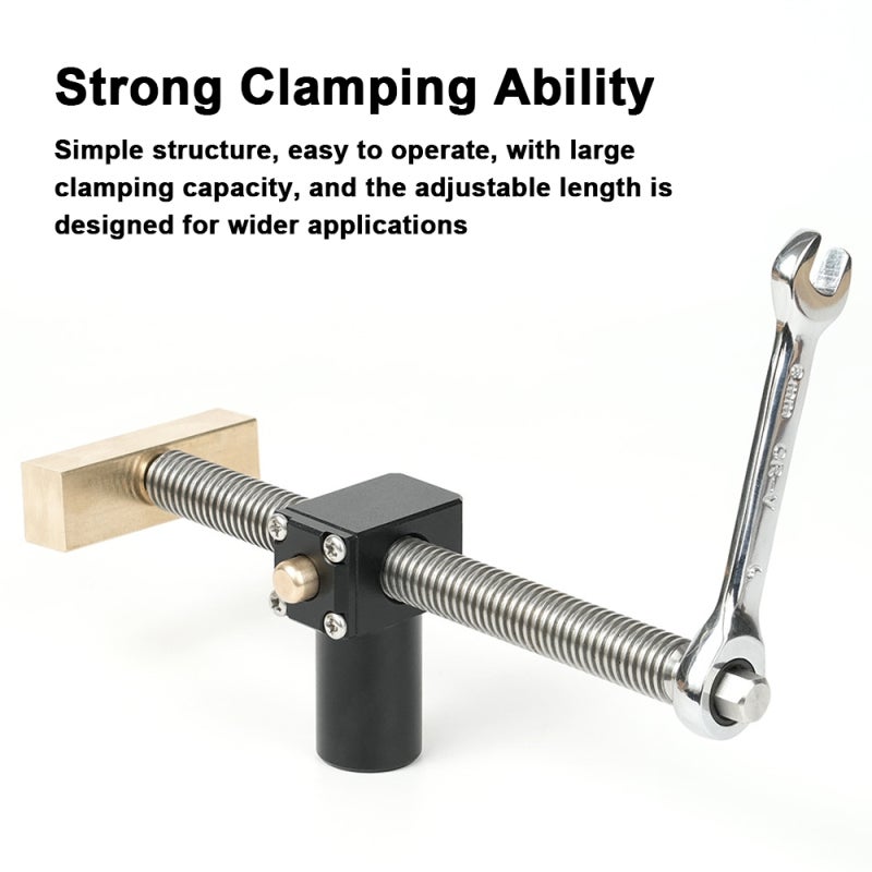 Workbench Vise: φ19/20mm Premium Brass & Stainless Steel Construction - CNC Precision Machining, Portable Design for Woodworking Projects, Tabletop Clamping Tasks - Image 2