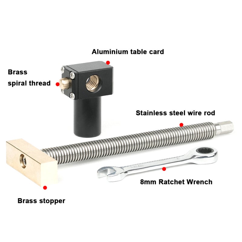 Workbench Vise: φ19/20mm Premium Brass & Stainless Steel Construction - CNC Precision Machining, Portable Design for Woodworking Projects, Tabletop Clamping Tasks - Image 3