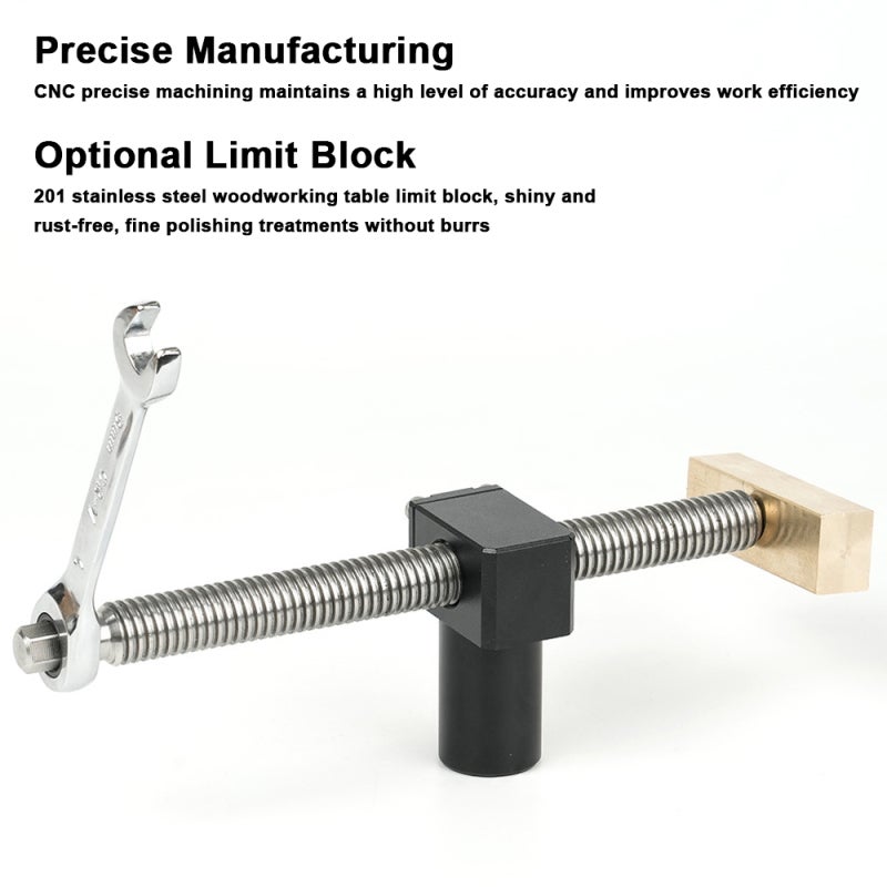 Workbench Vise: φ19/20mm Premium Brass & Stainless Steel Construction - CNC Precision Machining, Portable Design for Woodworking Projects, Tabletop Clamping Tasks - Image 5