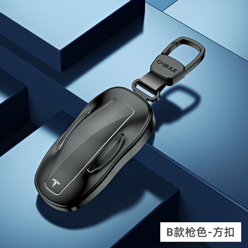 Suitable For Tesla Key Case Models/Y Key Case Model3 Aluminum Alloy All-Inclusive Key Case Case Buckle - Image 1