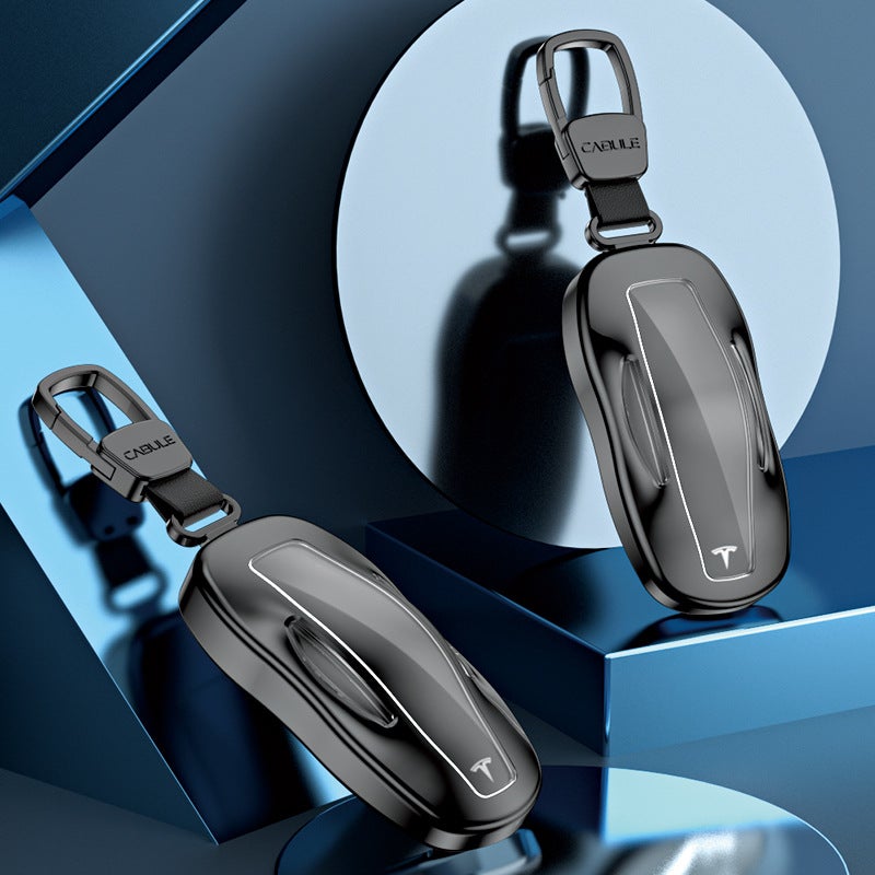 Suitable For Tesla Key Case Models/Y Key Case Model3 Aluminum Alloy All-Inclusive Key Case Case Buckle - Image 2