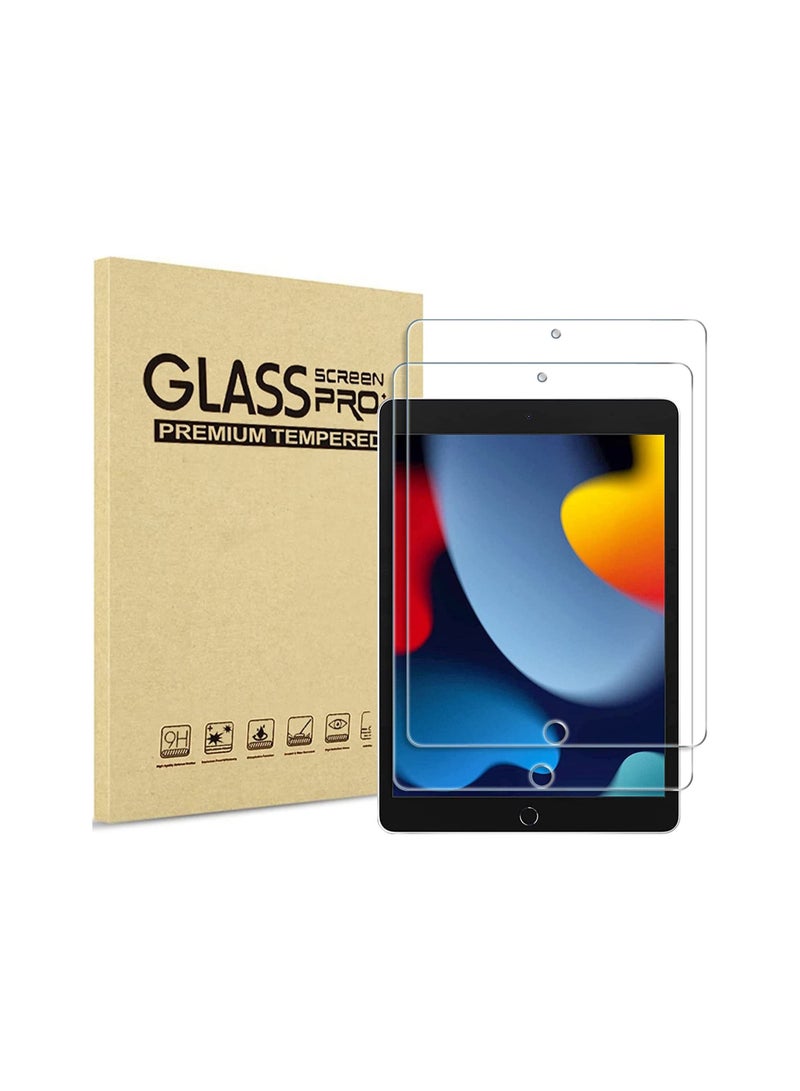 Procases [2 Pack] ProCase iPad 10.2 9th Generation 2021/ 8th 2020/ 7th 2019 Screen Protector, Tempered Glass Screen Film Guard for iPad 10.2" 9th(A2602/A2603)/ 8th(A2270/A2428)/ 7th (A2197/A2198/A2200) - Image 1