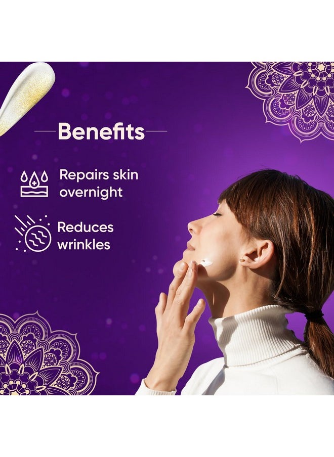 Rania Night Cream With Vitamin C, 24K Gold, Niacinamide|Non-Oily Anti Ageing Moisturizer| Suitable For All Skin Types | Repairs Dry Skin Overnight, 45G  - Image 2