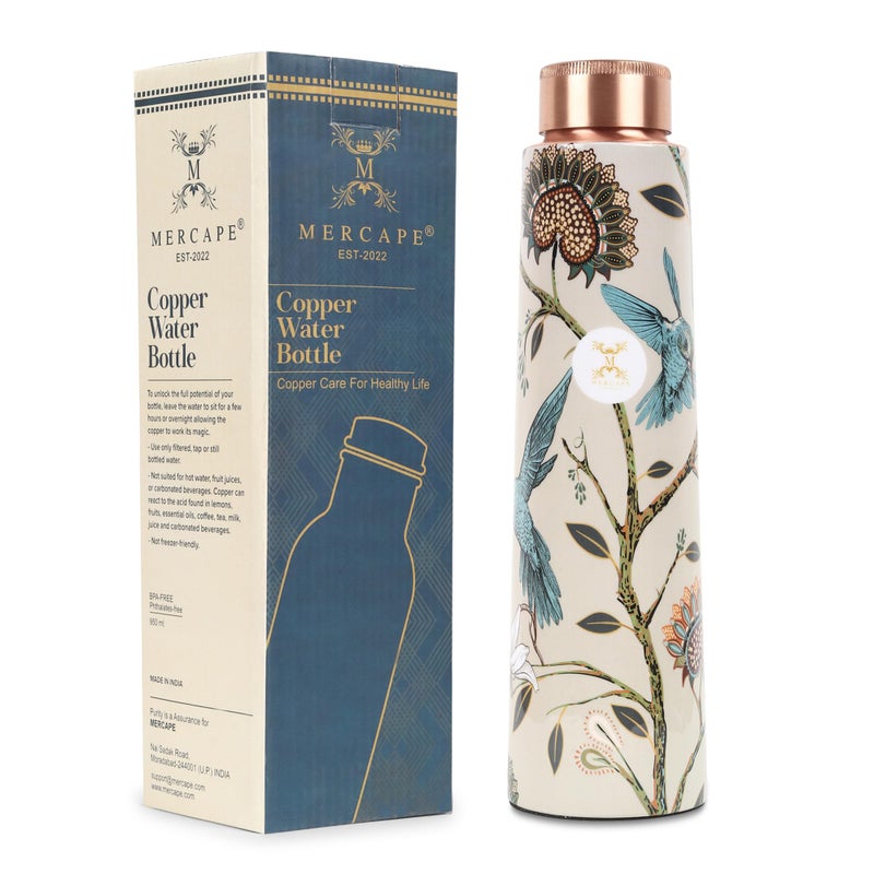 MERCAPE® - 100% Pure Copper Water Bottle | Leak Proof, Durable & Rust Proof | Non-Toxic & BPA Free Bottles | Eco Friendly Water Bottle (900 ml) (Pack of 1) - Image 3