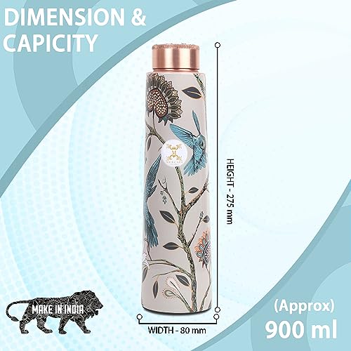 MERCAPE® - 100% Pure Copper Water Bottle | Leak Proof, Durable & Rust Proof | Non-Toxic & BPA Free Bottles | Eco Friendly Water Bottle (900 ml) (Pack of 1) - Image 4