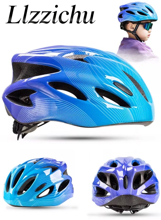 Llzzichu Children's Helmet Children's Cycling Protective Gear Bicycle Helmet Shock-Absorbing and Impact-Resistant Removable Lining Adjustable Head Circumference Unisex Suitable for Roller Skating,Cycling Helmet,For Skating Bike Scooters - Image 1
