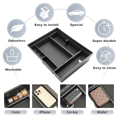 SKTU for 2021-2024 Nissan Armada/ 2022 2023 2024 Infiniti QX80 Center Console Organizer 2024 QX80/ 2024 Armada Console Tray 2023 2024 Armada Accessories (Front Driver's Row) - Image 5