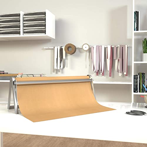 HFS(R) 18" Kraft Paper Roll Holder & Dispenser Carbon Steel Wall Mounted or Table Top with Cutter Bar Ideal for Cafe Artist Studio Office Kitchen - Image 5
