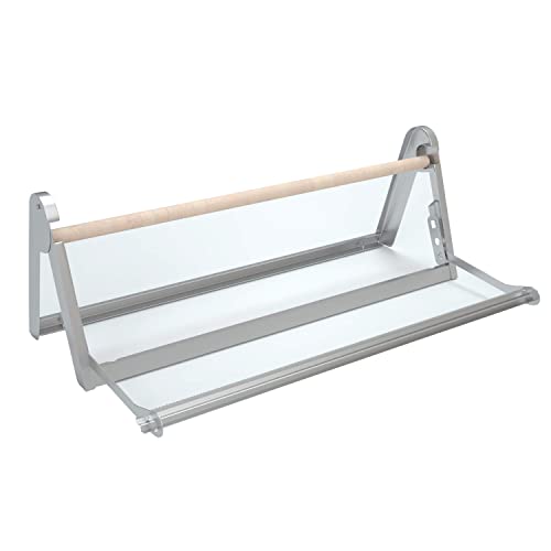 HFS(R) 18" Kraft Paper Roll Holder & Dispenser Carbon Steel Wall Mounted or Table Top with Cutter Bar Ideal for Cafe Artist Studio Office Kitchen - Image 3
