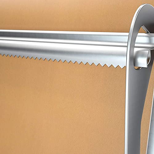 HFS(R) 18" Kraft Paper Roll Holder & Dispenser Carbon Steel Wall Mounted or Table Top with Cutter Bar Ideal for Cafe Artist Studio Office Kitchen - Image 2
