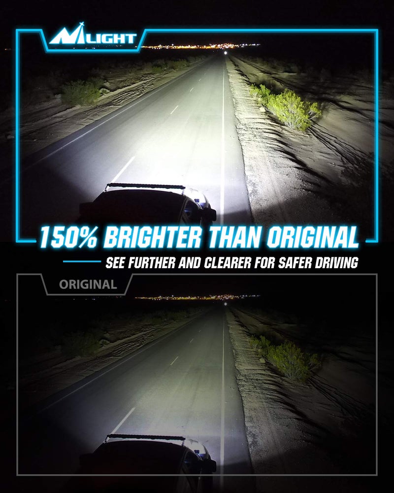 Nilight مصابيح نيللايت D2S HID، 6000K أبيض ماسي بديل لمصباح المصابيح الأمامية D2S HID، 350% مسافة إضاءة فائقة السطوع للسيارات 12V، تصميم IP67 مع قاعدة معدنية، ضمان لمدة عامين - Image 3