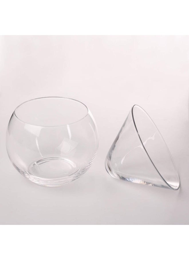 DUEBEL DUEBEL Glass Caviar Chiller Server Set Plus 2 pcs. x Mother of Pearl Caviar Spoon 3.15" – Universal Martini, Wine, Liquor Cocktail Chiller  - Image 3