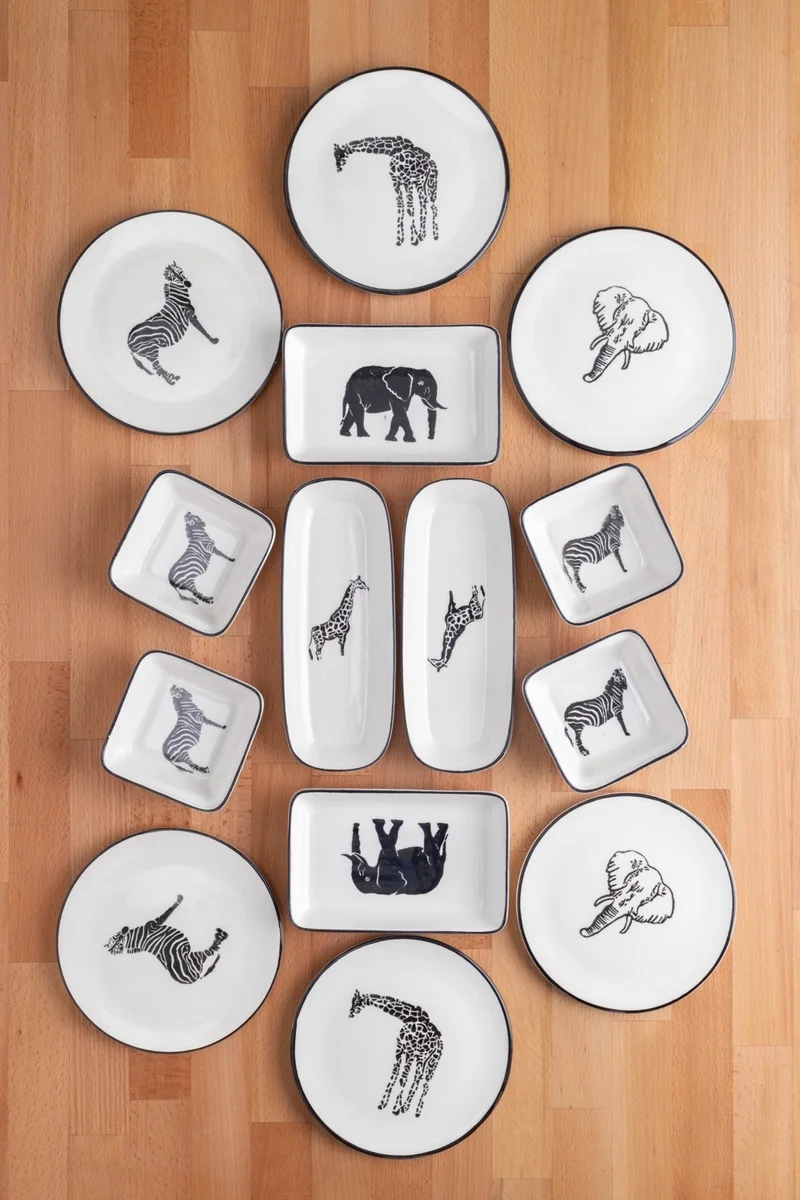 FH finehome Jungle 14 Piece Breakfast Set for 6 People
