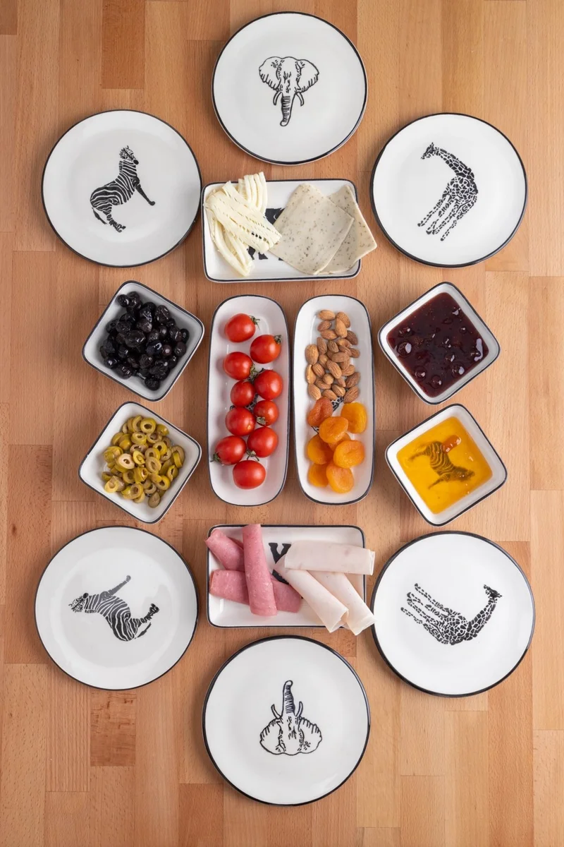 FH finehome Jungle 14 Piece Breakfast Set for 6 People
