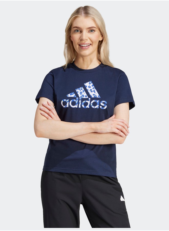 Adidas - Animal Print Graphic T-Shirt - Image 1
