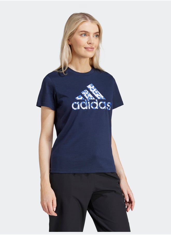 Adidas - Animal Print Graphic T-Shirt - Image 1