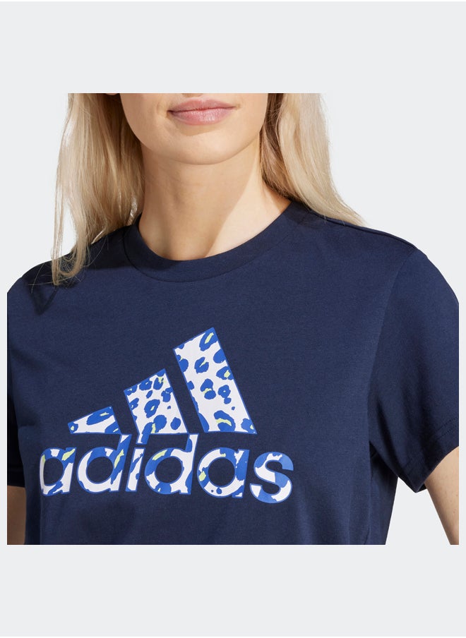 Adidas - Animal Print Graphic T-Shirt - Image 1