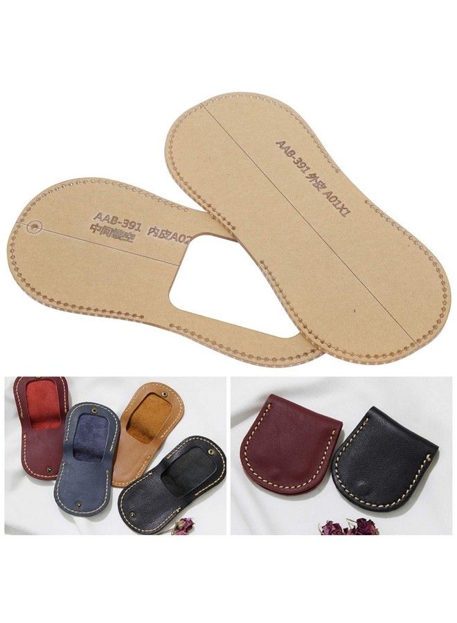 GLOGLOW Coin Purse Making Template Leather Wallet Pattern Set Making Stencil Kit Clear Acrylic Template For Diy Leather Craft Tool - Image 3