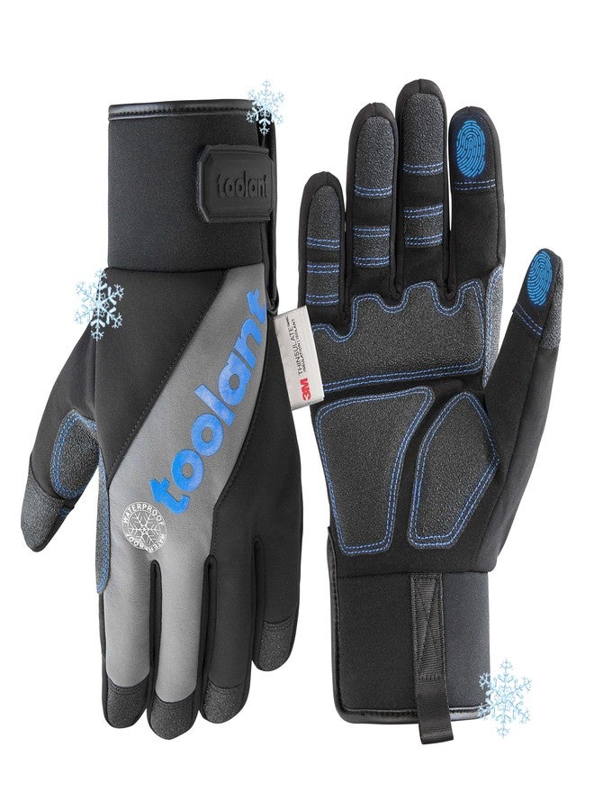toolant 100% Waterproof Work Gloves for Men, Insulated Winter Gloves with Abrasion-Resistant Palm, −4℉ Cold Weather Protection, Touchscreen, Secure Cuff, Lined Safey Work Gloves for Outdoor (Size M) - Image 1