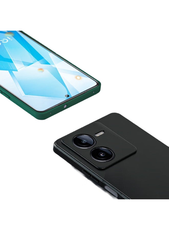 Hotfire Phone Case For Vivo Iqoo Z8, Iqoo Z8 Protective Cover, Full Lens Protection, Upgraded Frosted Anti-Drop Ultra-Thin Straight Edge Silicone Soft Case - Midnight Black - Image 1