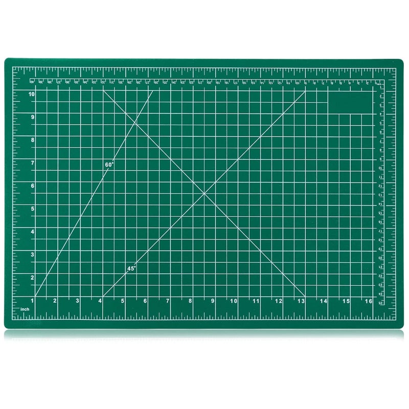 Audab Polyvinyl Chloride Self Healing Cutting Mat For Sewing And Crafting Pvc NonSlip 3 Layer DualSided A3 Cutting Mat Green - Image 1