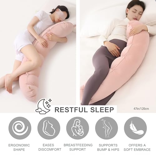 Ailuteie Peallow(Pat. Pend) – Long Round Body Pillow for Adults, Bolster Pillow for Sleeping, Soft and Supportive Pillow for Sleeping & Lumbar Support - Image 5