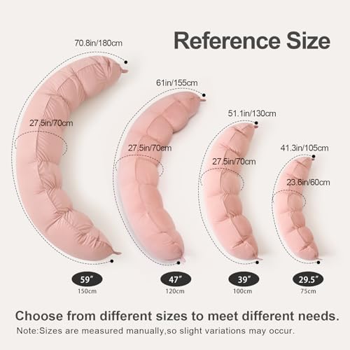 Ailuteie Peallow(Pat. Pend) – Long Round Body Pillow for Adults, Bolster Pillow for Sleeping, Soft and Supportive Pillow for Sleeping & Lumbar Support - Image 2