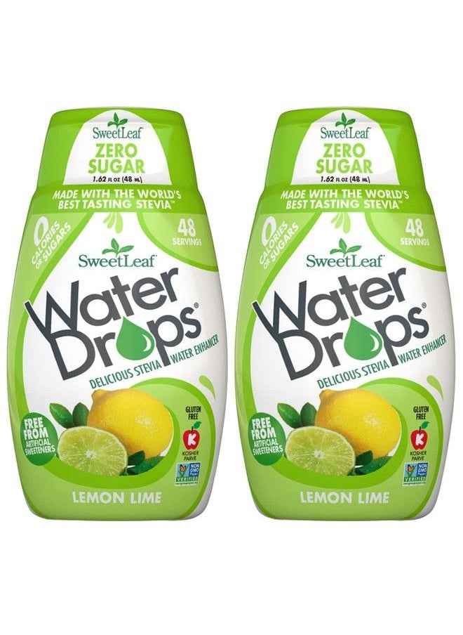 Sweet Drops - Sweetleaf Water Drops Lemon Lime Water Enhancer Sugar Free Sweet Leaf Stevia Water Flavoring Drops 1.62 Oz Ea (Pack Of 2) - Image 1