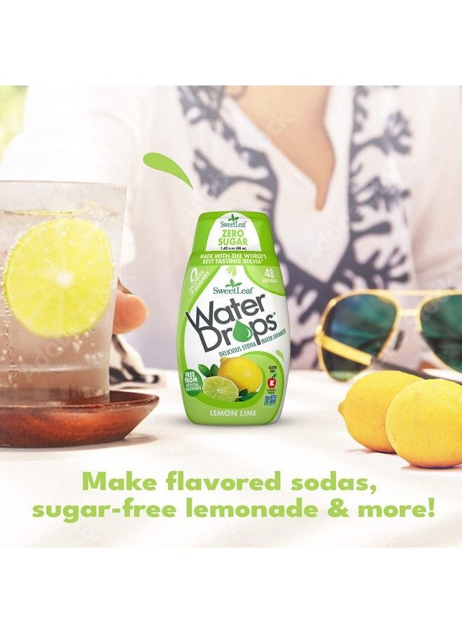 Sweet Drops - Sweetleaf Water Drops Lemon Lime Water Enhancer Sugar Free Sweet Leaf Stevia Water Flavoring Drops 1.62 Oz Ea (Pack Of 2) - Image 1