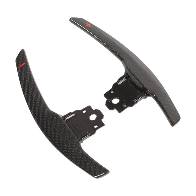 Extension Dry Carbon Fiber Paddle Shifters: 2x2 Weave, 50% Larger Than OEM - DCT Shift Paddles for F-Chassis M Sport Models Including F20 F22 F30 F15 - Image 2