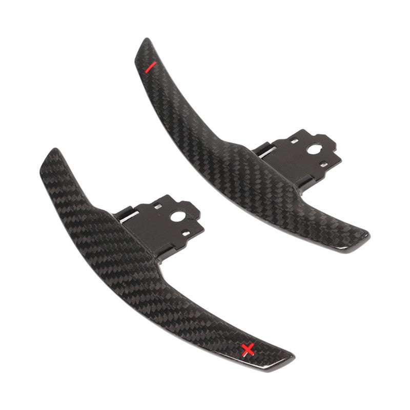 Extension Dry Carbon Fiber Paddle Shifters: 2x2 Weave, 50% Larger Than OEM - DCT Shift Paddles for F-Chassis M Sport Models Including F20 F22 F30 F15 - Image 3