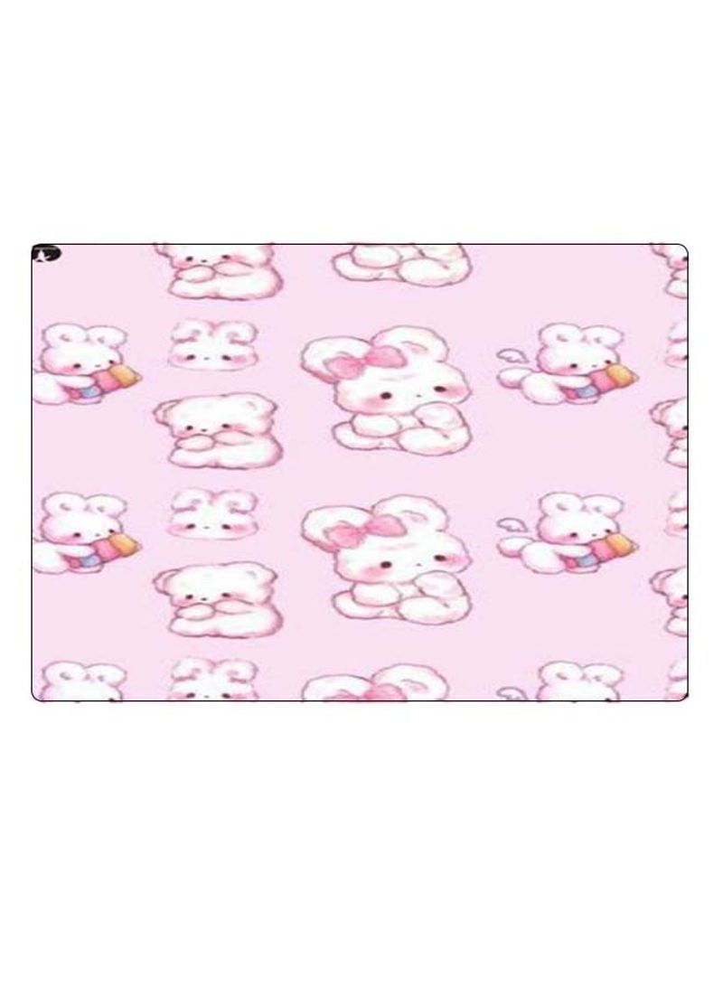 Printed Anti-Slip Gaming Mouse Pad Pink/White