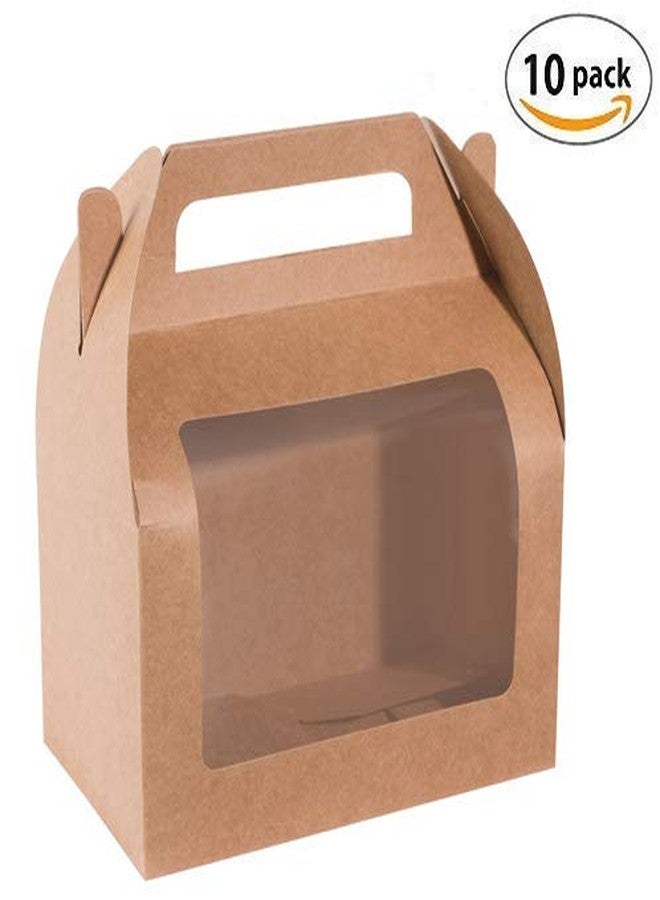 Hammont Kraft Window Treat Box (10 Pack Brown Bakery Boxes with Clear Display Window - Perfect for Parties and Celebrations | 6.25” x 3.75” x 3.5” - Image 4