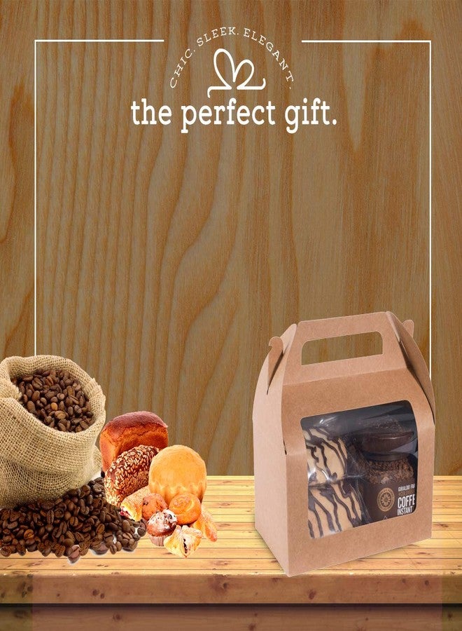 Hammont Kraft Window Treat Box (10 Pack Brown Bakery Boxes with Clear Display Window - Perfect for Parties and Celebrations | 6.25” x 3.75” x 3.5” - Image 5