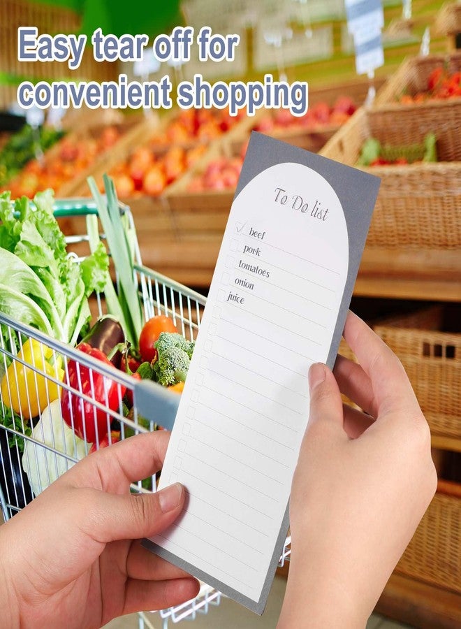 Thboxes 4 Pack Magnetic To Do List Refrigerator with Pen Holder, Totally 200 Sheets Magnetic Note Pad for Fridge Grocery List Magnet Pad for Fridge(Morandi Design) - Image 3