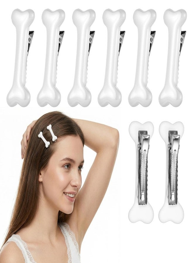 RupeeRise 8 Pcs Funny Bone Shaped Hair Clips, Cute Small Scene Accessory Set for Girls & Kids, Hairpins and Baby Hair Clips for Daily Wear, Halloween Party - Image 1