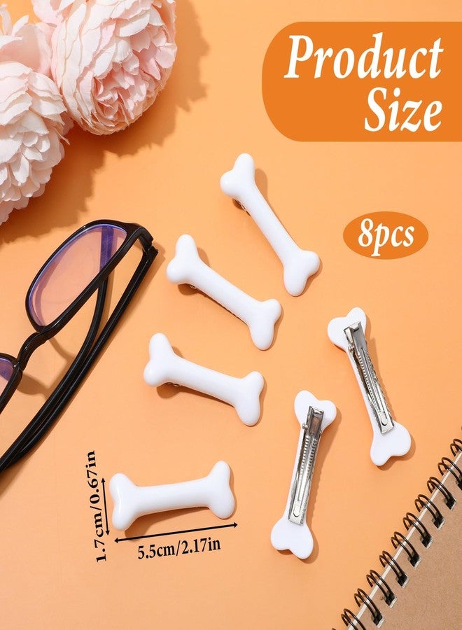 RupeeRise 8 Pcs Funny Bone Shaped Hair Clips, Cute Small Scene Accessory Set for Girls & Kids, Hairpins and Baby Hair Clips for Daily Wear, Halloween Party - Image 2