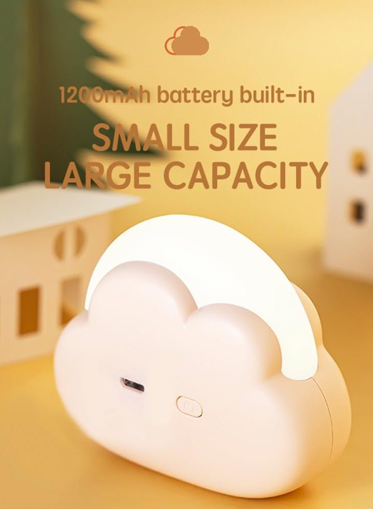 O Ozone مصباح LED محمول ليلي، مصباح مكتب صغير على شكل سحابة، مصباح ليلي قابل للشحن للأطفال للتخييم (أبيض وأزرق) - Image 5