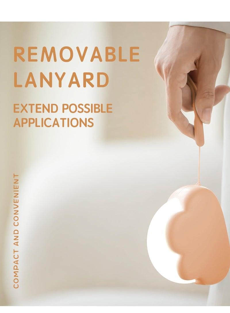 O Ozone مصباح LED محمول ليلي، مصباح مكتب صغير على شكل سحابة، مصباح ليلي قابل للشحن للأطفال للتخييم (أبيض وأزرق) - Image 2